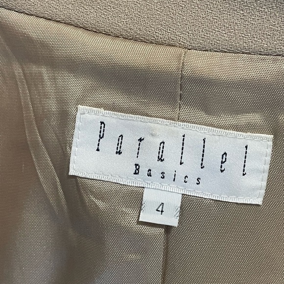 Parallel Basics Vintage Y2K khaki blazer size 4 - Picture 4 of 6